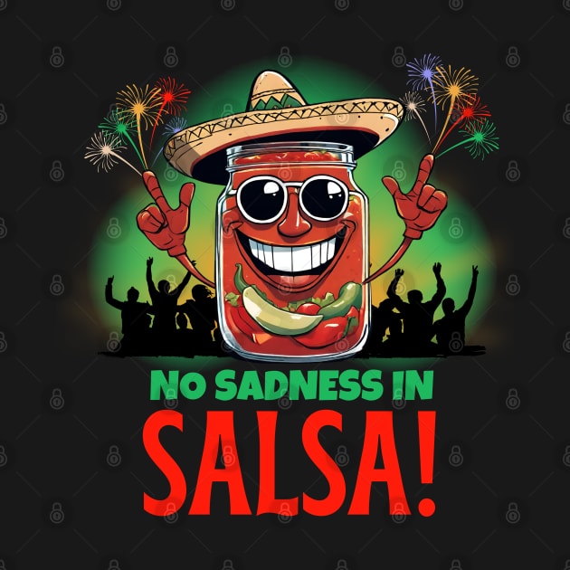 No Sadness In Salsa! by Kenny The Bartender's Tee Emporium