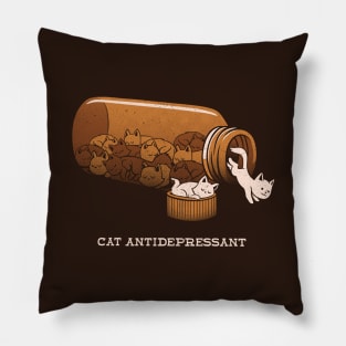 Cat Antidepressant by Tobe Fonseca Pillow