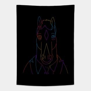 Bojack Neon Lineart Tapestry