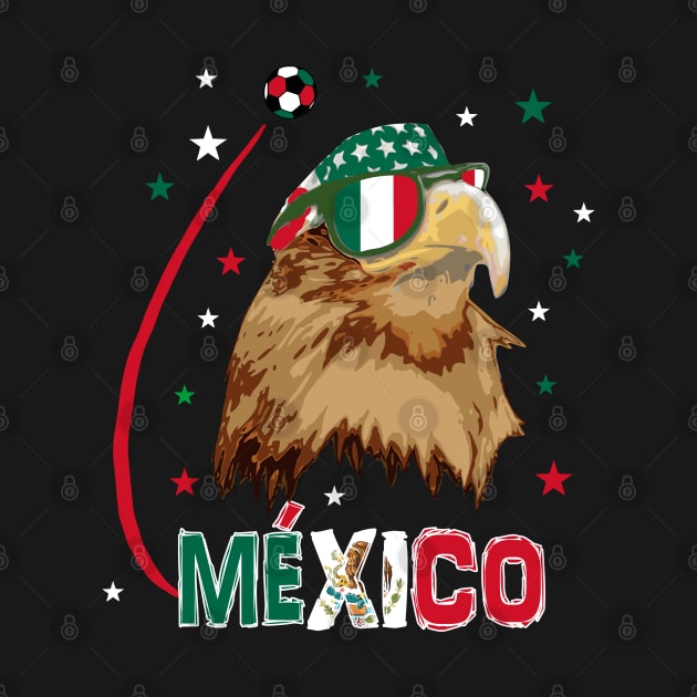 Mexico Eagle Soccer T-Shirt by Nerd_art