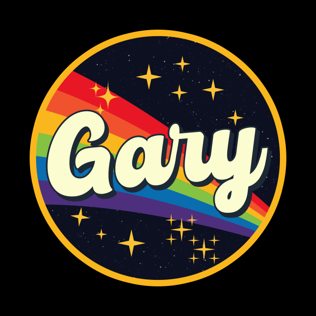 Gary // Rainbow In Space Vintage Style by LMW Art