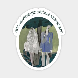 Le marriage melancolique vintage fashion illustration Magnet