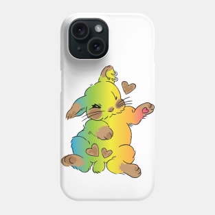cute colorful bunny butt, kawaii funny bunny Phone Case