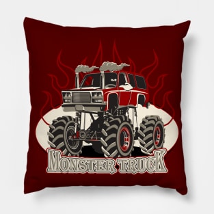 Cartoon monster truck Pillow