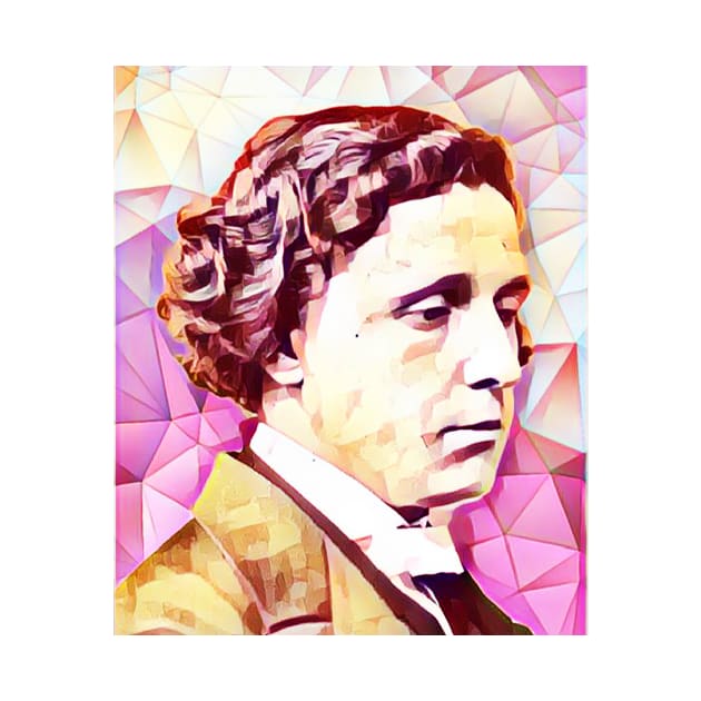 Lewis Carroll Pink Portrait | Lewis Carroll Artwork 13 by JustLit