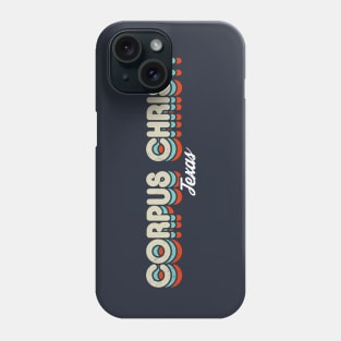 Retro Corpus Christi Texas Blue Phone Case