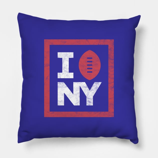 I Love The NY Football Giants Pillow by BooTeeQue