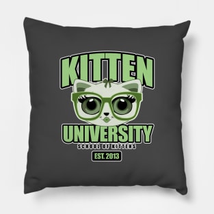 Kitten University - Green Pillow