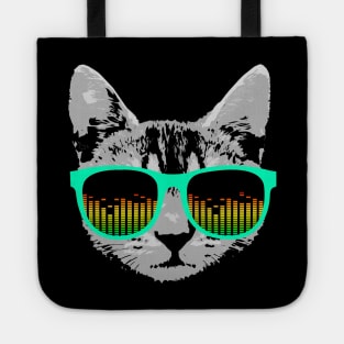 Music Cat with Glasses Tote