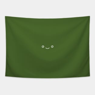 Little Green Happy Face Tapestry