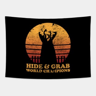 Hide & Grab World Champions - Graboids - Tremors - Horror Art Tapestry