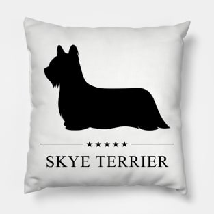 Skye Terrier Black Silhouette Pillow