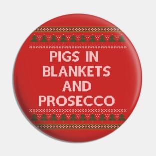 Pigs in blankets & Prosecco - Christmas Pin