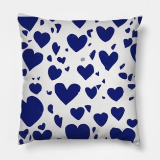 Heart Royal Blue Shadow Silhouette Anime Style Collection No. 251 Pillow