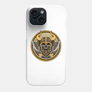 Bearded Viking Skull with Axes Phone Case