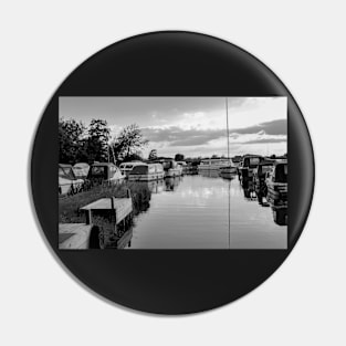 Boats moored in Thurne Dyke, Norfolk Pin