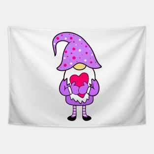 VALENTINE Gnome Purple Tapestry