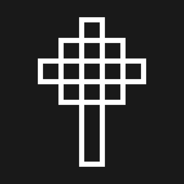 White Geometric Cross by joshthecartoonguy