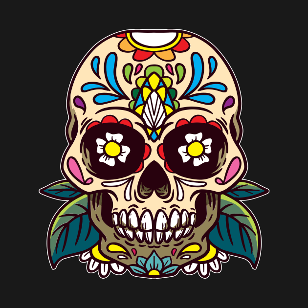 Mexican Day of the Dead Dia de los Muertos sugar skull by The Hammer