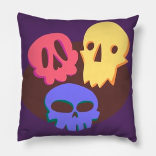 Three Little Skulls Pillow