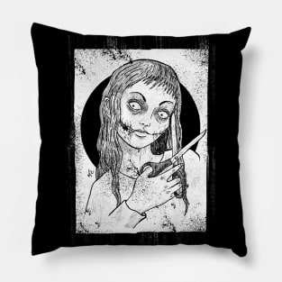 Carved (White print) Pillow