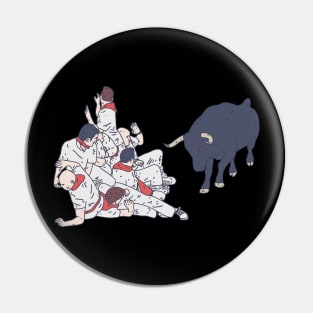 Running of the Bulls - Cattle Charge - Spanish Tradition Pin