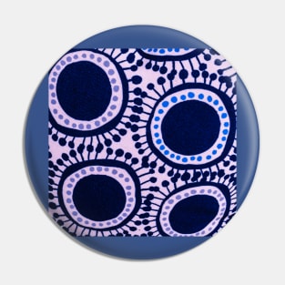 Pattern in Blue and White Pin