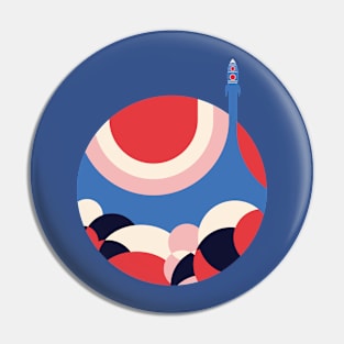 moon rocket Pin