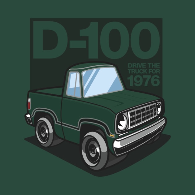 D100 - 1976 (Dark Green Iridescent) by jepegdesign