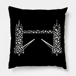 Tower Bridge in London, England Maze & Labyrinth Pillow