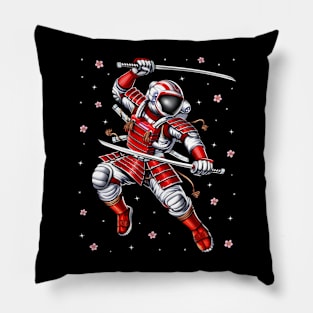 Astronaut Samurai Warrior Pillow