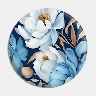 Blue Peonies for Mothers Day Pin