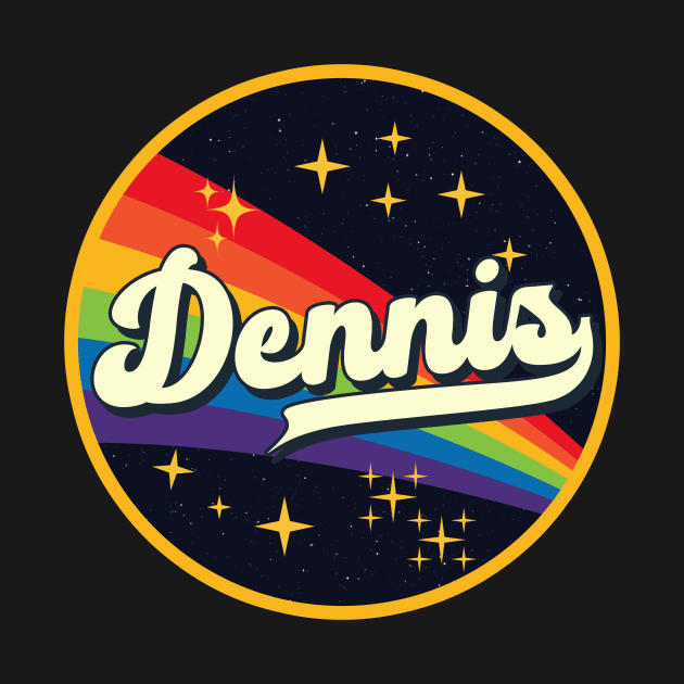 Dennis // Rainbow In Space Vintage Style by LMW Art