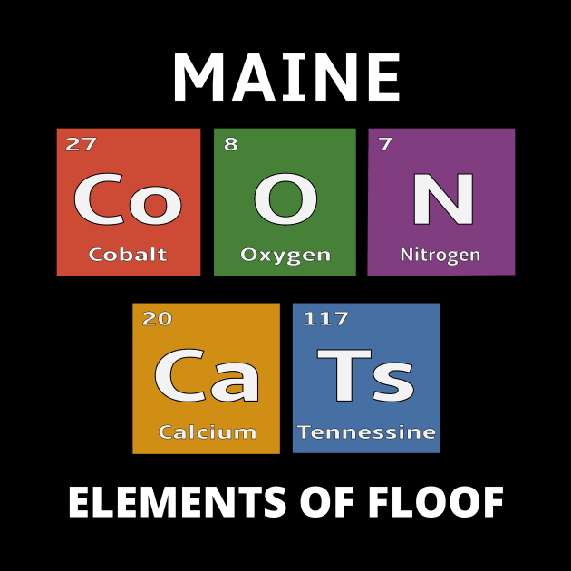 Maine Coon Cats Periodic Table of the Elements by spiffy_design