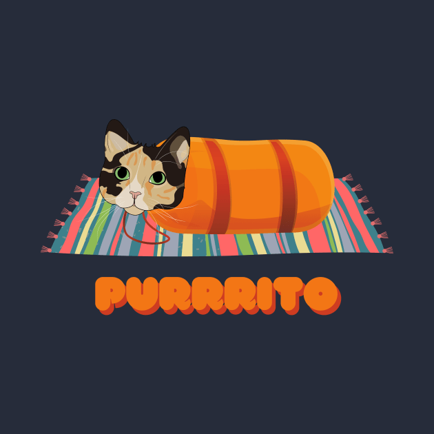 Cute Funny Cat Purrito by Thomas888