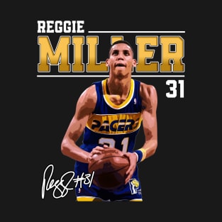 Reggie Miller Choke Sign Basketball Legend Signature Vintage Retro 80s 90s Bootleg Rap Style T-Shirt