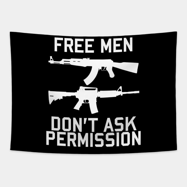 Free Men Don't Ask Permission Tapestry by SpaceDogLaika