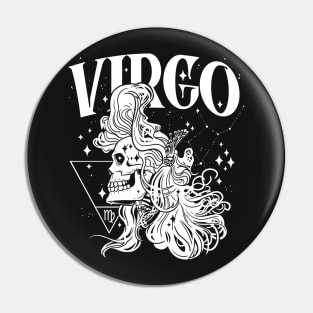 VIRGO Green Forest Witch Shirt Skull constellation Pin