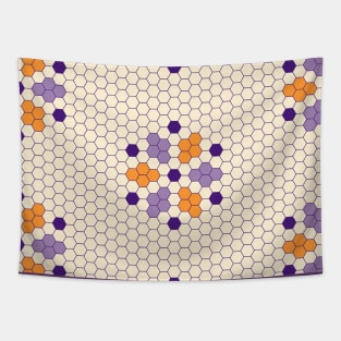 Purple Hexy Tiles Tapestry