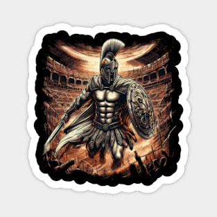 Unleash the Warrior Spirit: Spartan Warrior T-Shirt - Battle-Ready Edition Magnet