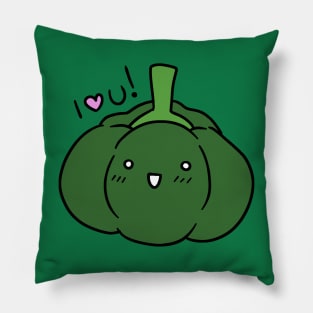 I Love You - Green Bell Pepper Pillow