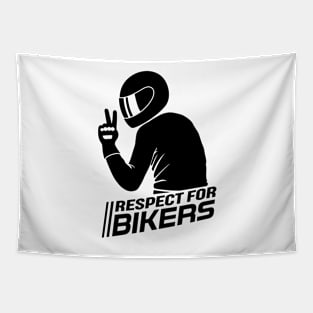 Respect for Bikers (black) Tapestry