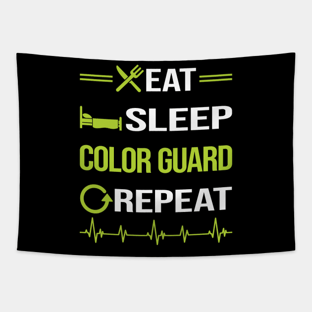 Funny Eat Sleep Repeat Color Guard Colorguard Tapestry by Happy Life