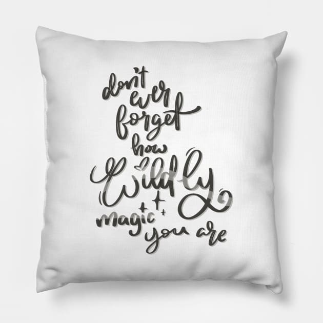 Wildly Magic Pillow by stuckyillustration
