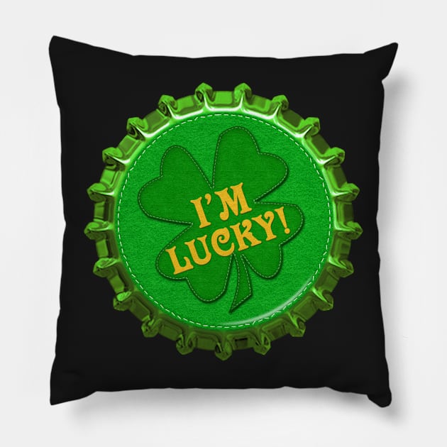 St. Patrick's Day Magnet and Sticker | I'm Lucky by Cherie(c)2022 Pillow by CheriesArt