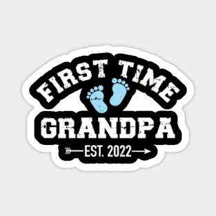 Time Grandpa 2022 For Grandfather To Be Magnet