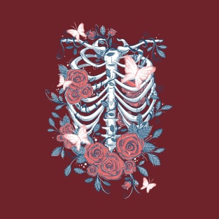 Roses rib cage T-Shirt