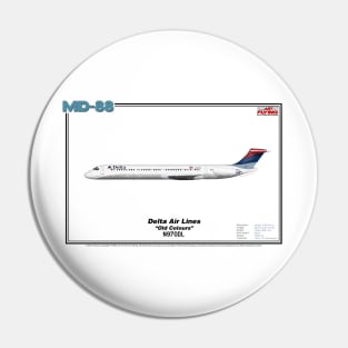 McDonnell Douglas MD-88 - Delta Air Lines "Old Colours" (Art Print) Pin