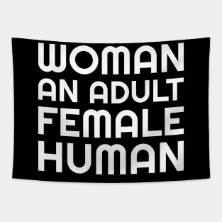 Woman An Adult Female Human White Text Tapestry