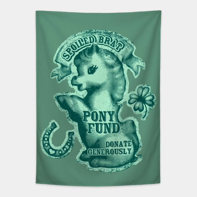 Pony Fund - in mint! Tapestry by Marianne Martin